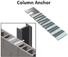 Notched Column Anchor - Corrugated