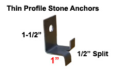 Split Tail Stone Anchor Thin Profile