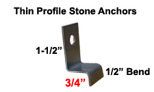 Split Tail Stone Anchor Thin Profile